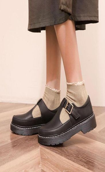 

dress shoes agodor women tstrap mary jane pumps school uniform ladies brown casual buckle size 3343118718300, Black