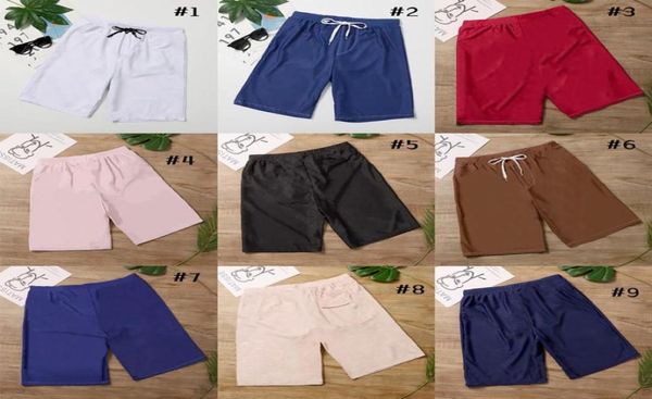 

9 colors optional beach pants men039s shorts casual plain board shorts summer style men039s beach swimming shorts high quali8738249