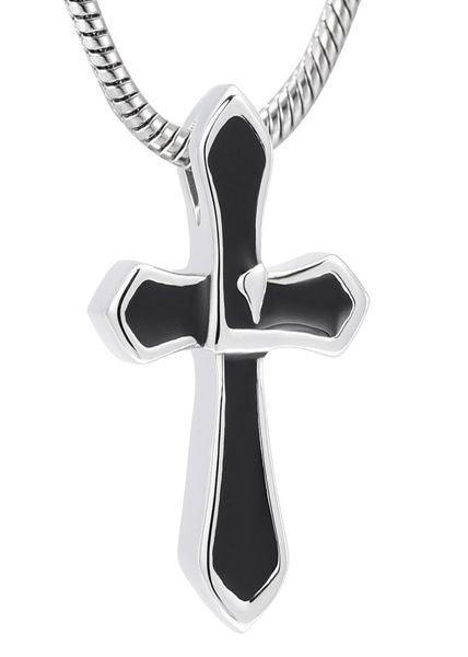 

ijd10026 silver and black color unique design cremation pendant men women gift urn necklace hold loved ones ashes casket5153492