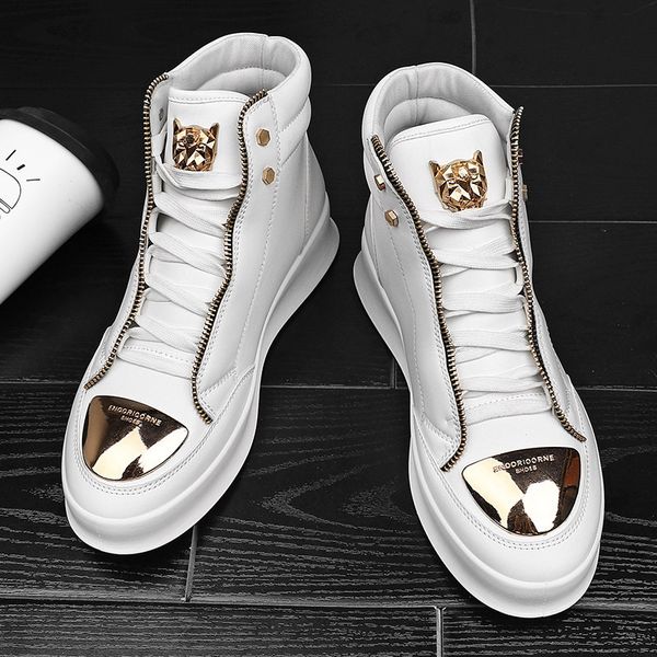 

dress shoes high casual shoes men sneakers fashion skateboard shoes leopard platform shoe sport training shoes men's ankle boots 230907, Black
