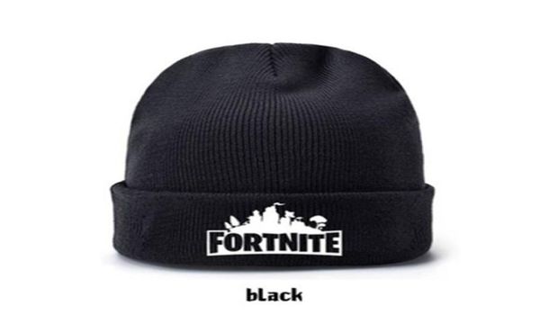 

game battle knitted hat 6 colors hip hop teenager embroidery knitted costume cap winter soft warm girls boys outdoor hat skuilles 1168558, Black;white