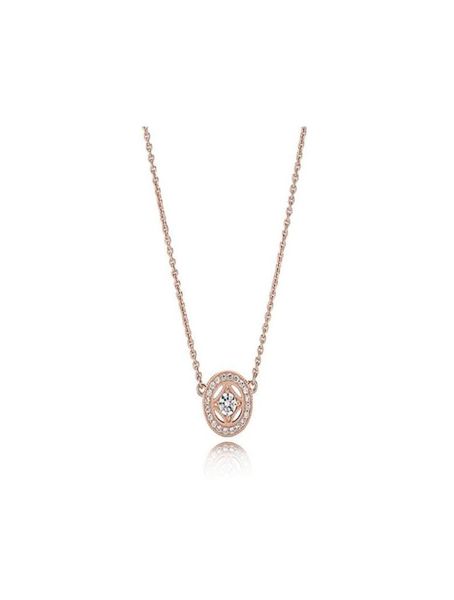 

rose gold 18k vintage pendant necklace zc zircon women with style earrings original gift box2860545, Silver