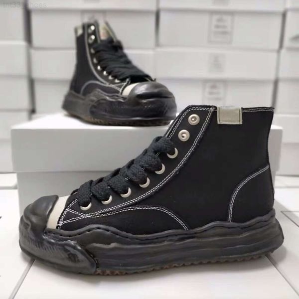 

maison mihara yasuhiro mmy shoes open smile thick sole elevated men's casual shoes japanese casual women's canvas board shoes