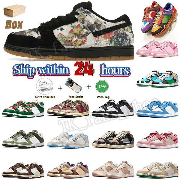 

2023 new fashion running shoes low platform shoes classic panda sport shoes cactus jack rammellzee trainers sb lows ts for mens womens dhgat