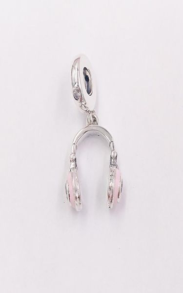 

andy jewelry authentic 925 sterling silver beads pink headphones dangle charm charms fits european style bracelets & necklace 797902en160452, Black