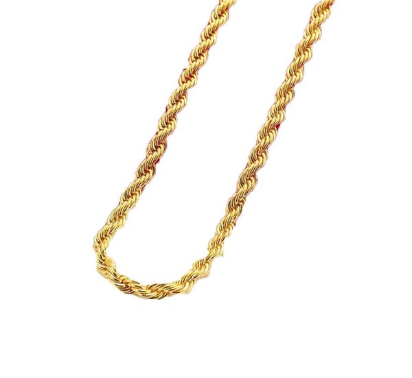 

chains drop gold color 6mm rope chain necklace for men women hip hop jewelry accessories fashion 22inch4209018, Silver