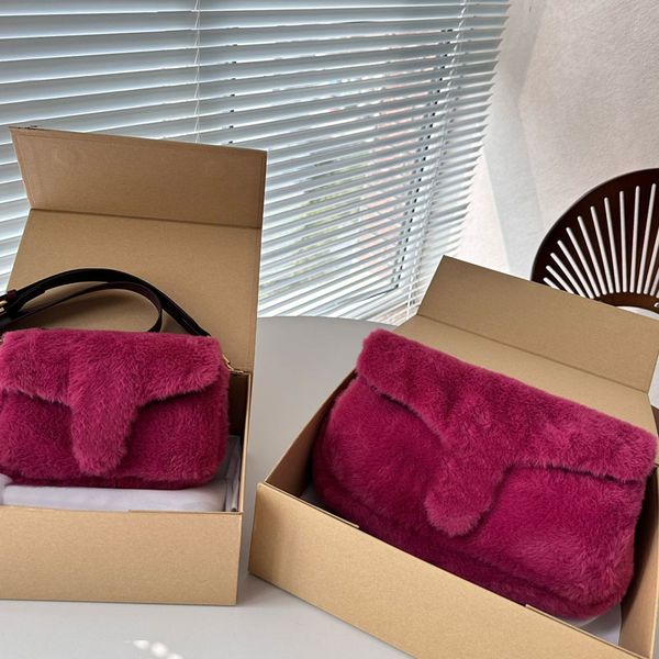

pillow lamb hair cloud bag shoulder classic luxury bags rucksack wallet women handbag underarm chain fashion letter package
