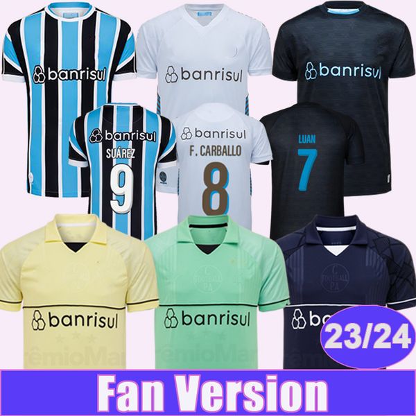 

23 24 gremio ferreira pepe mens soccer jerseys geromel suarez kannemann f.cristaldo home away 3rd training wear goalkeeper football shirts s, Black;yellow