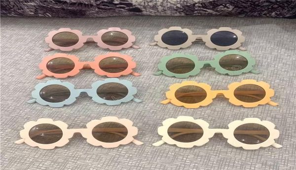 

18 colors girls fashion flower frame sunglasses kids039 sunblock baby kids classic sun glasses stylish vintage beach outdoor ey8975767, Blue