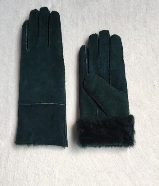 

ladies fashion leather gloves women warm wool gloves in a variety of color choices8026139, Blue;gray