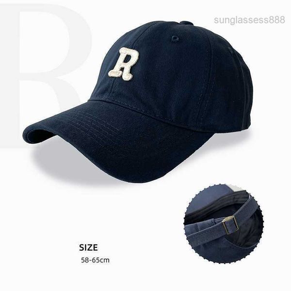

dghate mens hat korean version r standard duck tongue hat, soft pure cotton baseball cap, simple embroidery, large head small face 7qer, Blue;gray