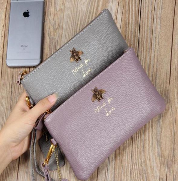 

genuine leather clutch wallet wristlet lady purse handbag women wallets long wallet women coin purses zipper clutch bags for cellp8156202, Red;black