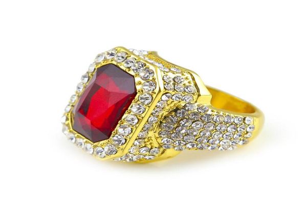

band colorful gems diamond brand jewelry fashion hip hop style 18k gold plate rings for men7436261, Silver