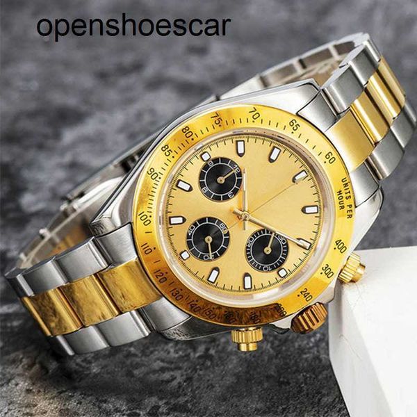 

luxury r olxes daytons watch mechanical 4130 movement stainless steel 40mm dial mens all ceramic folding buckle super bright moonlight sapph, Slivery;black