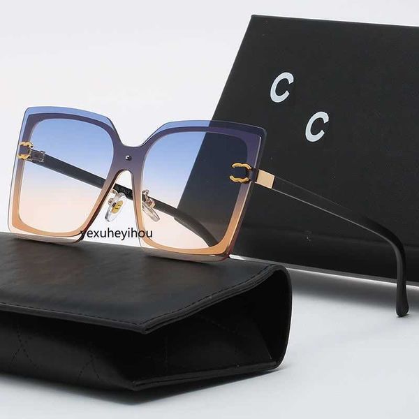 

cc luxury designer sunglasses for women and men sunglasses large frame square sunglasses ch brand outdoor fashion sunglasses big face appear, White;black