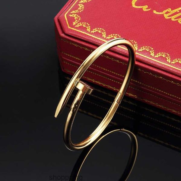 

nail bracelet bracelets jewelry for fashion bangle steel alloy gold-plated craft never fade not allergic wholesale car large clou, White