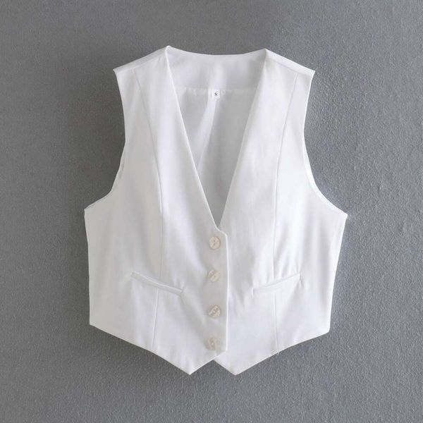 

summer womens vests v neck sleeveless buttonless pure color vest, Black;white
