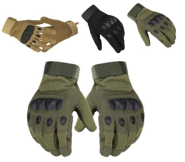 

sport outdoor tactical army gloves airsoft shooting bicycle combat fingerless paintball hard carbon knuckle full finger cycling gl4085529, Black