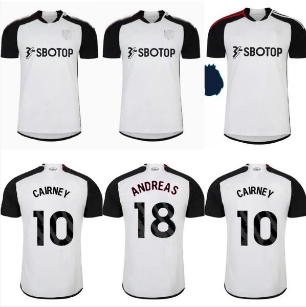 

2023 2024 kebano mitrovic soccer jerseys 23 24 home away cairney wilson muniz j. palhinha robinson men kids kit football shirt s-2xl, Black;yellow