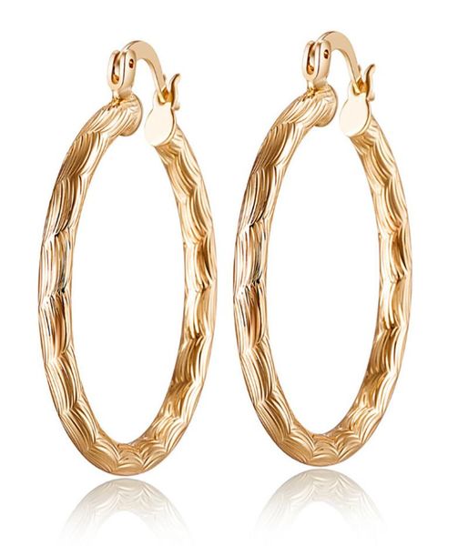 

fashion women earrings jewelry high polished 18k yellow gold plated earrings hoops for girls women for wedding party er961384670, Golden;silver