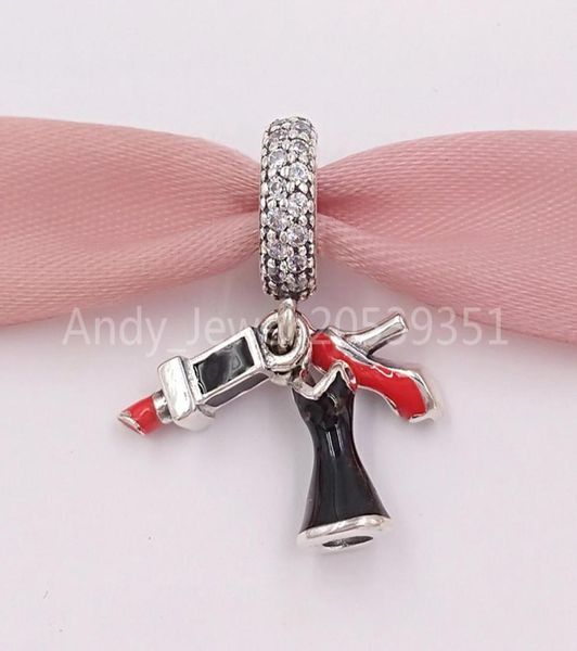 

andy jewel authentic 925 sterling silver beads glamour trio pendant charm charms fits european p style jewelry bracelets n7817258, Black