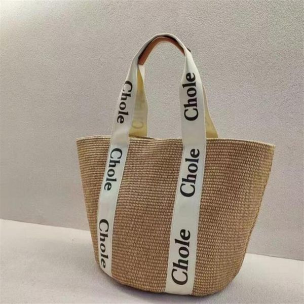 

sell holiday style straw woven bag 2022 new summer high-capacity leisure woven portable bag for women beach handbag shoulder b236x