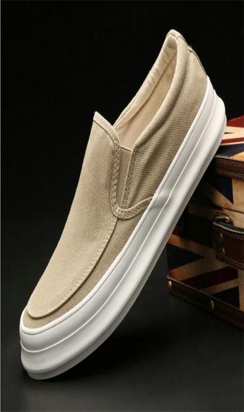 

dress shoes summer canvas men breathable casual driving shoes mens flat loafers driving lazy slip on canvas shoes a1163 2209212100802, Black