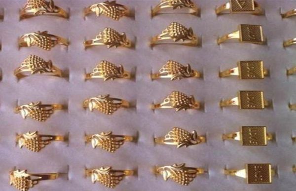 

100 pieces lots gold plated ring fashion design charm ring hip hop dance men039s and women039s jewelry mixed ring wholesal1008072, Silver