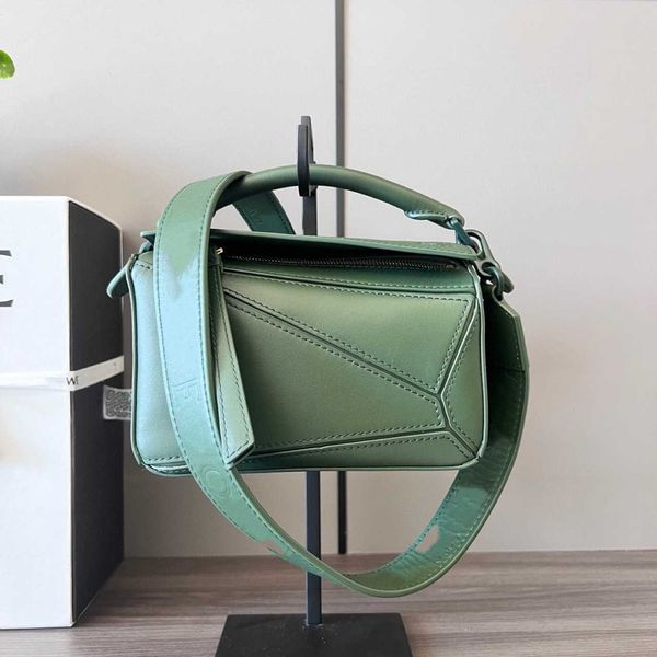 

designer luxury handbags loew's bags cowhide mini puzzle geometric bag wide shoulder strap crossbody handheld pillow