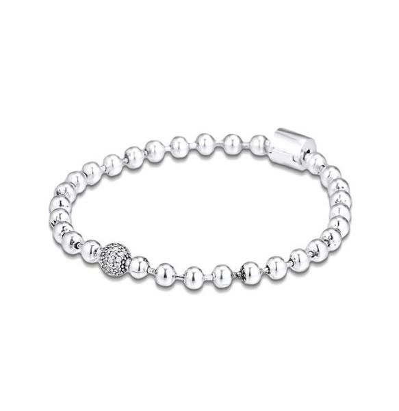 

100 925 sterling silver beads pave bracelets fit sterling silver charms beads for women diy fine jewelry making whole 5988192010, Black