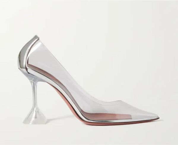 

fashion amina shoes ami clear pvc and metallic leather pumps muaddi wedding2842547, Black