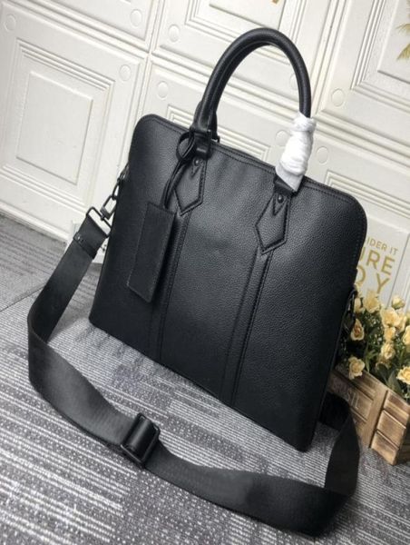 

briefcase aerogram grained calfskin lapdual internal patch pockets detachable shoulder straps for carrying soft texture metal 8813118
