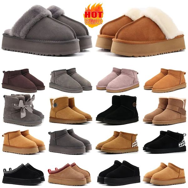 

australia tasman tazz designer fur fluffy slippers slides shoes for women sandals winter snow boots fuzzy trainers black chestnut grey pink