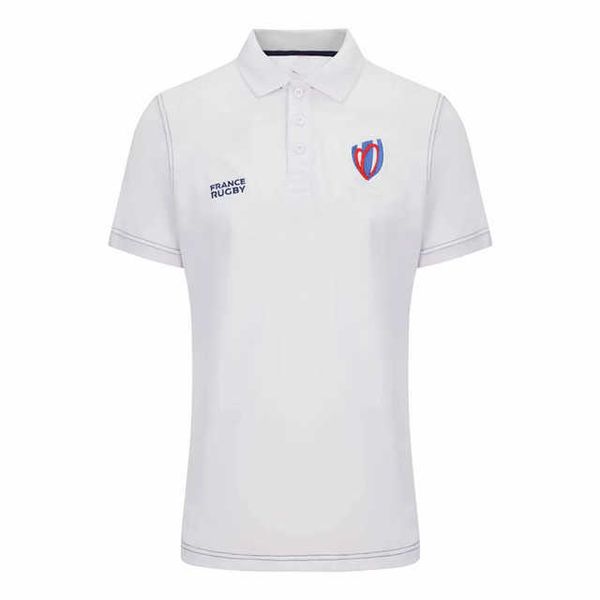 

2023 france rugby home jersey white polo shirt 2023/24 france home rugby training jersey singlet size s--3xl-5xl, White;black