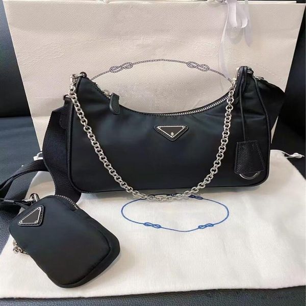 

2005 3a quality luxurys designer shoulder bag woman handbag nylon leather tote whole fashion crossbody chains purese lady mess303r