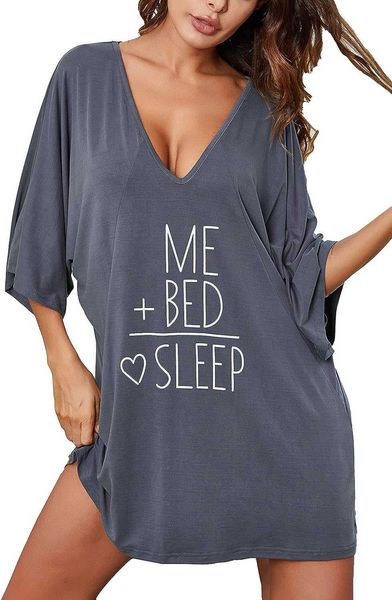 

pyjamas ekouaer women's pajamas deep v-neck pajamas batwing pajamas extra large pjamas s4xllf230908, Red;black