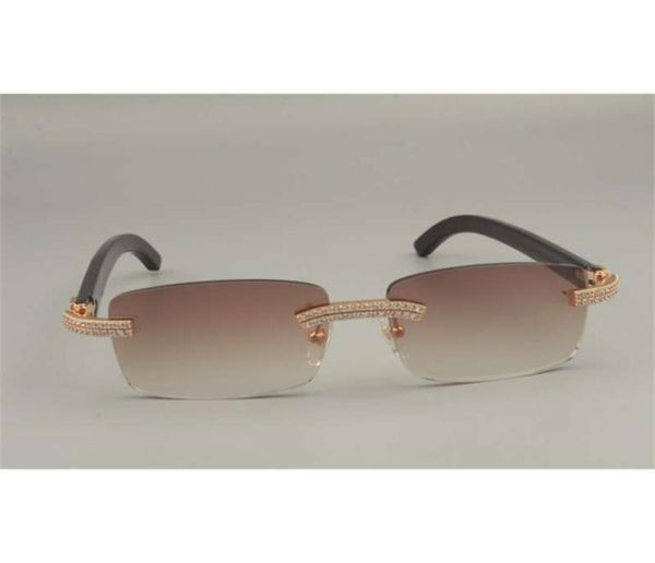 

21s double luxury 2021 row diamond glasses natural black mixed white various colors horn sunglasses 352412b size 5618140mm1789045, White;black