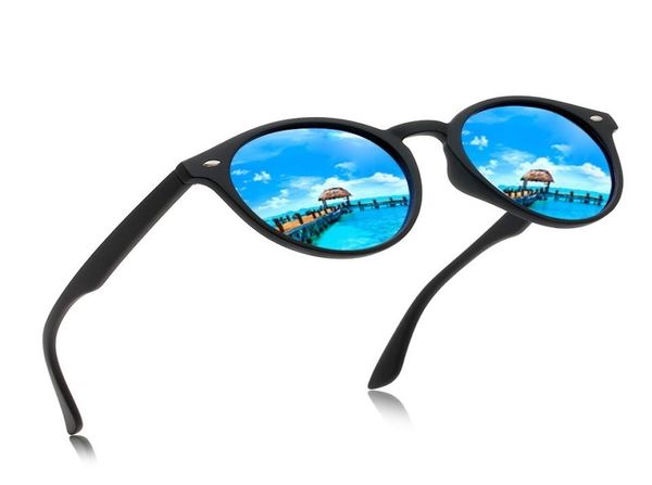

classic round frame polarized men women fashion trending brand designer sunglasses 2021 retro whole2661324, White;black