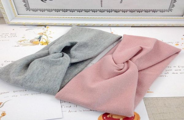 

2020 women headband cross knot elastic hair bands soft solid girls hairband hair accessories ed knotted headwrap8661130, Slivery;white