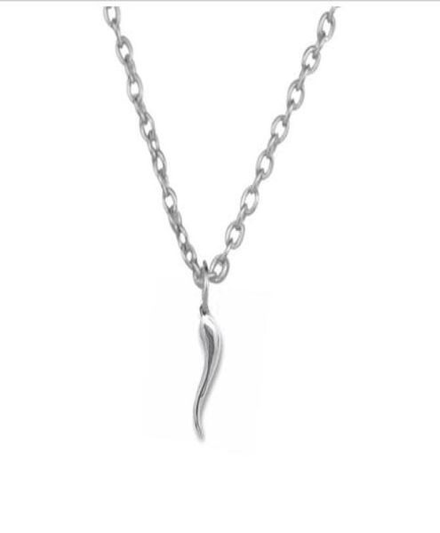 

new trend necklace 10pcs zinc alloy rhodium plated friendly alloy italian horn pendant charm necklaces3228765, Silver