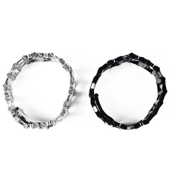 

multifunction tool bracelet tread stainless steel bolt driver tools kit friendly wearable multitool outdoor toolcharm bracelets ch2697949, Golden;silver