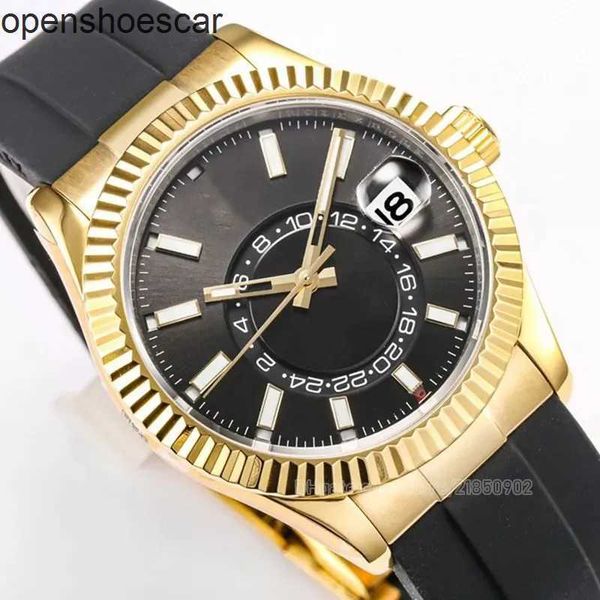 

skydweller r olexs watch clean factory quartz movement 40mm waterproof stainless steel new man designer woman watchs mechanical wristwatch 4, Slivery;golden