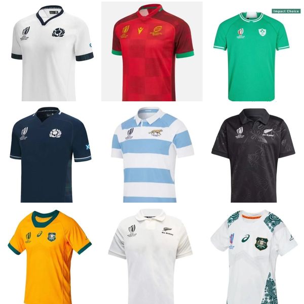 

2023 2024 ireland polo rugby scotland fiji home shirt world rugby jersey home away rugby shirt jersey size s-3xl, Black;gray
