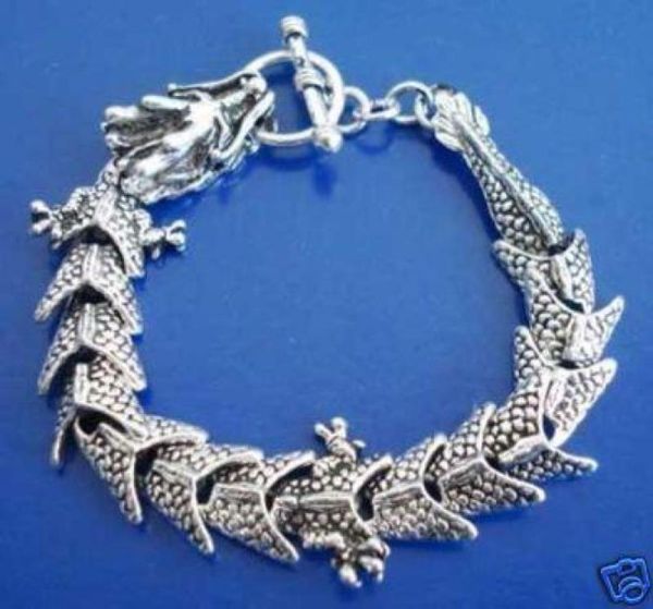 

wonderful chinese tibetan silver dragon bracelet0123456283930, Golden;silver