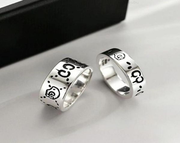 

women men ghost skull ring letter rings gift for love couple fashion jewelry accessories us size 511 202229674359739228, Silver
