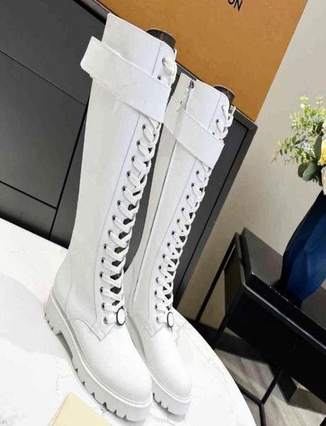 

realfine888 boots 5a 6526390 territory flat high ranger boot for women with box size 35413200569, Black