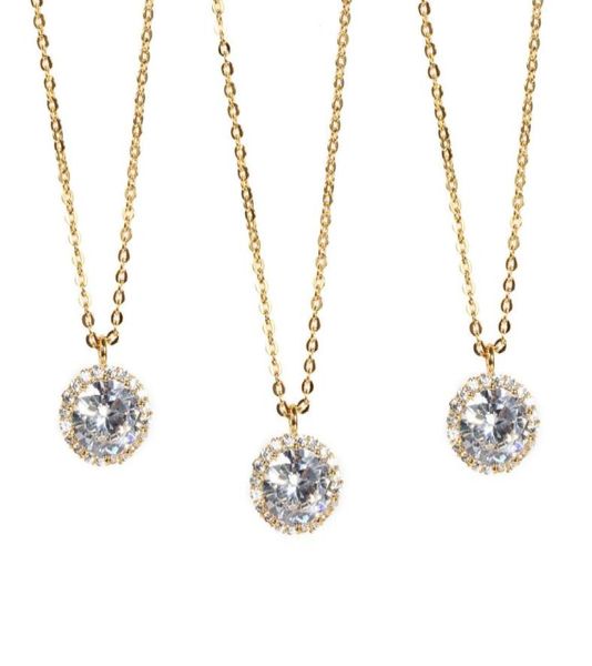 

crystal diamond choker necklace fashion women luxury 18k gold plated pendant necklaces woman street party clavicle jewelry gifts f2355372, Silver