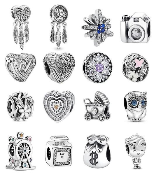 

new 925 sterling silver beads for womens charms fit original plata bracelets bangle diy fashion jewelry luxury gift for women with original, Black