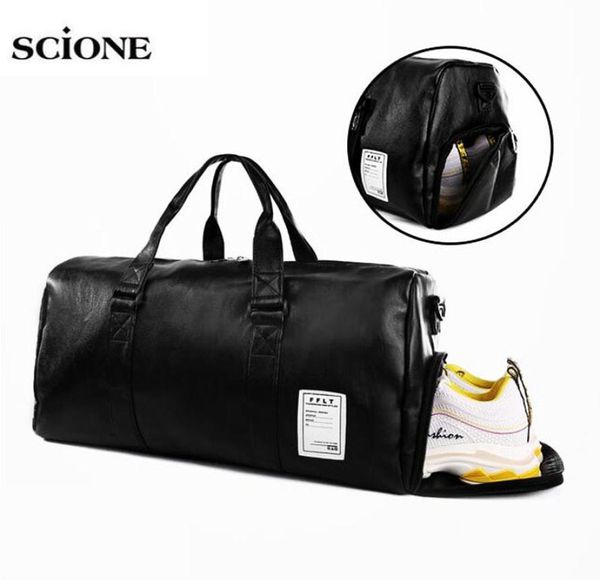

2019 gym bags leather sports bags for fitness training women men shoes sac de sport gymtas travel yoga tas luggage pack xa402wa3510547