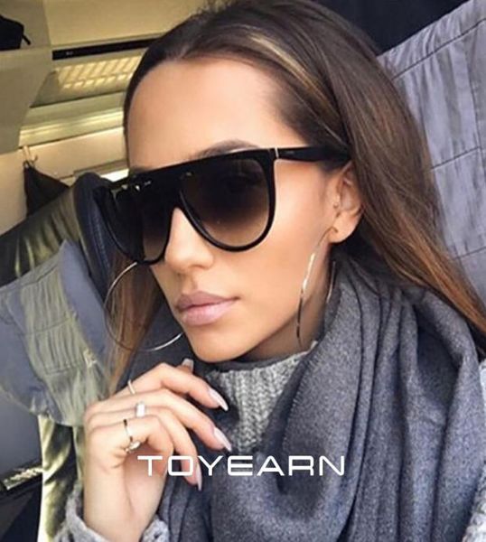 

new flat oval sunglasses women brand designer vintage kim kardashian thin clear sun glasses for female oculos de sol9045146, White;black